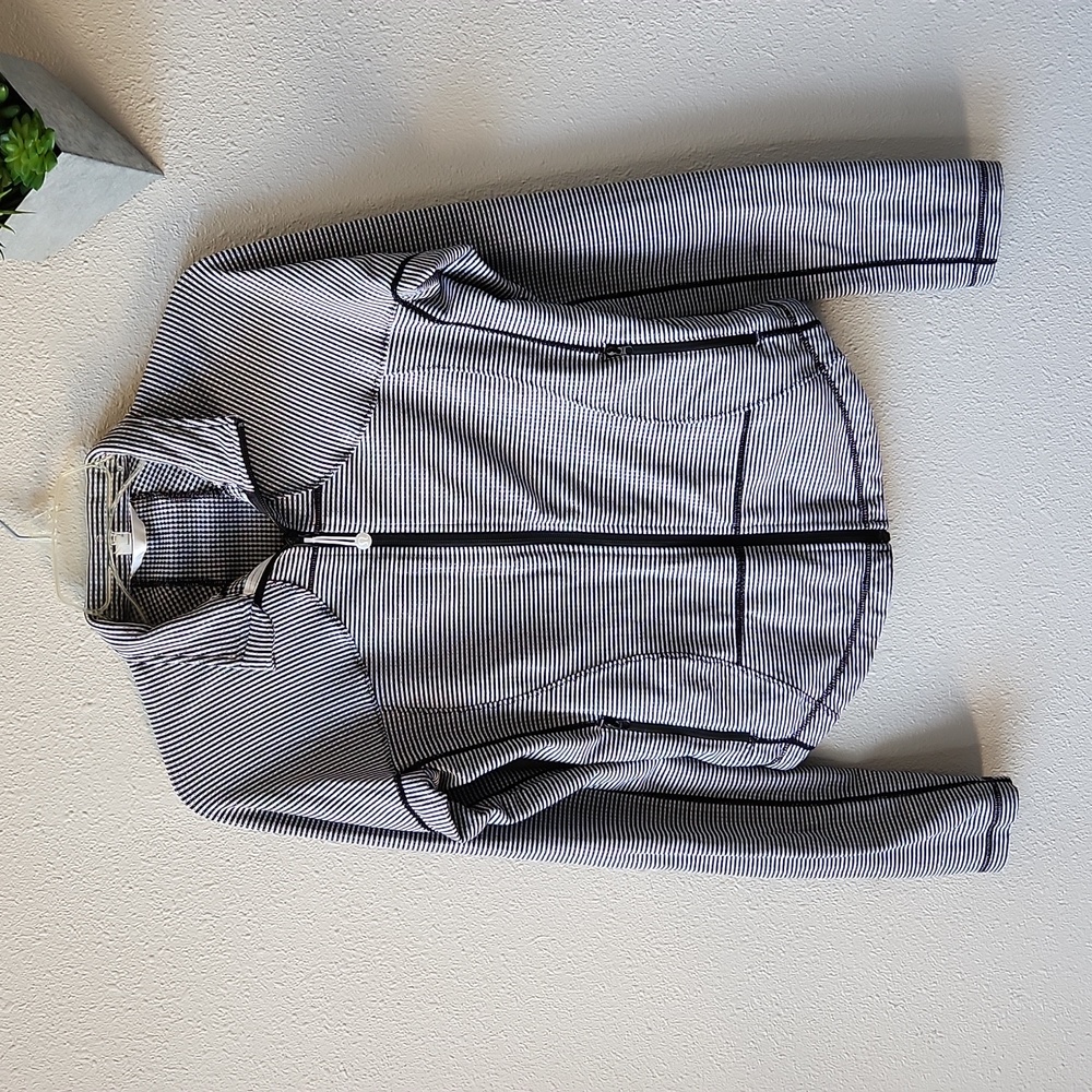 Lululemon Forme Gingham Print Jacket Black White Size 10
